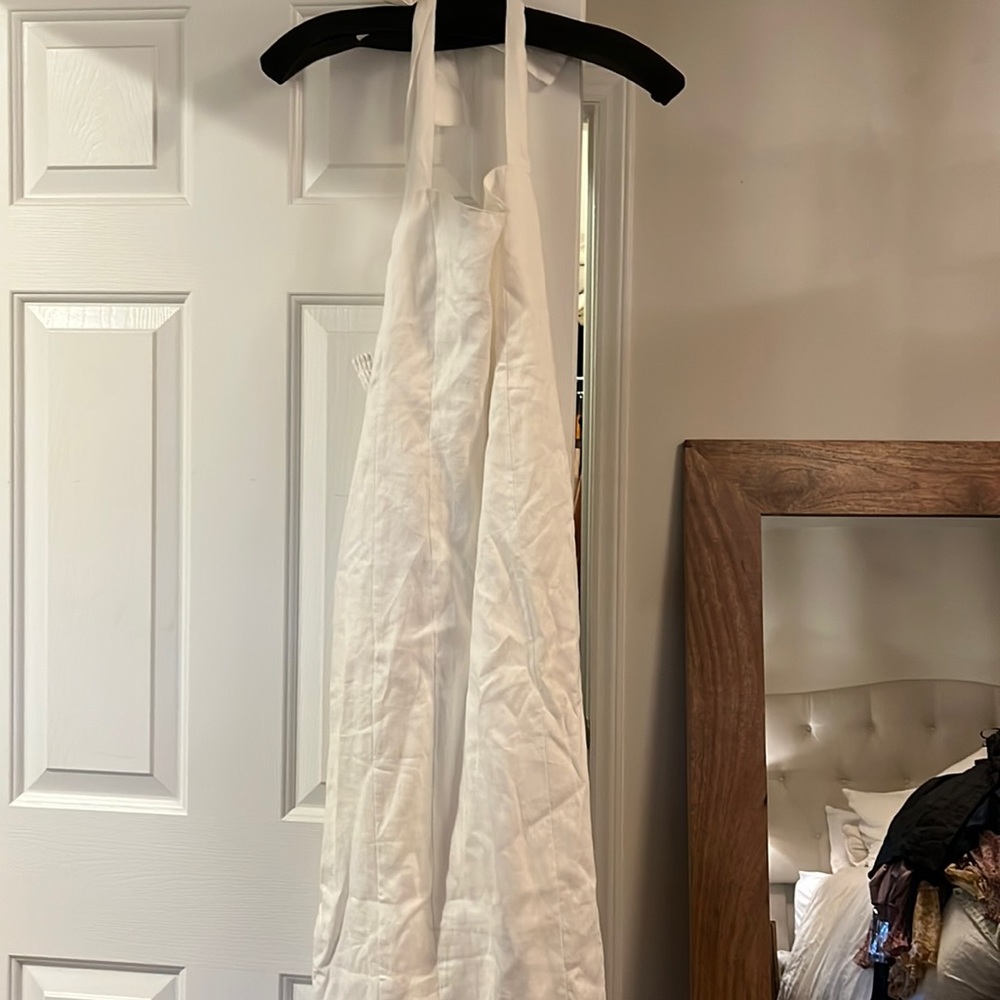 DISSH White Linen Long Dress